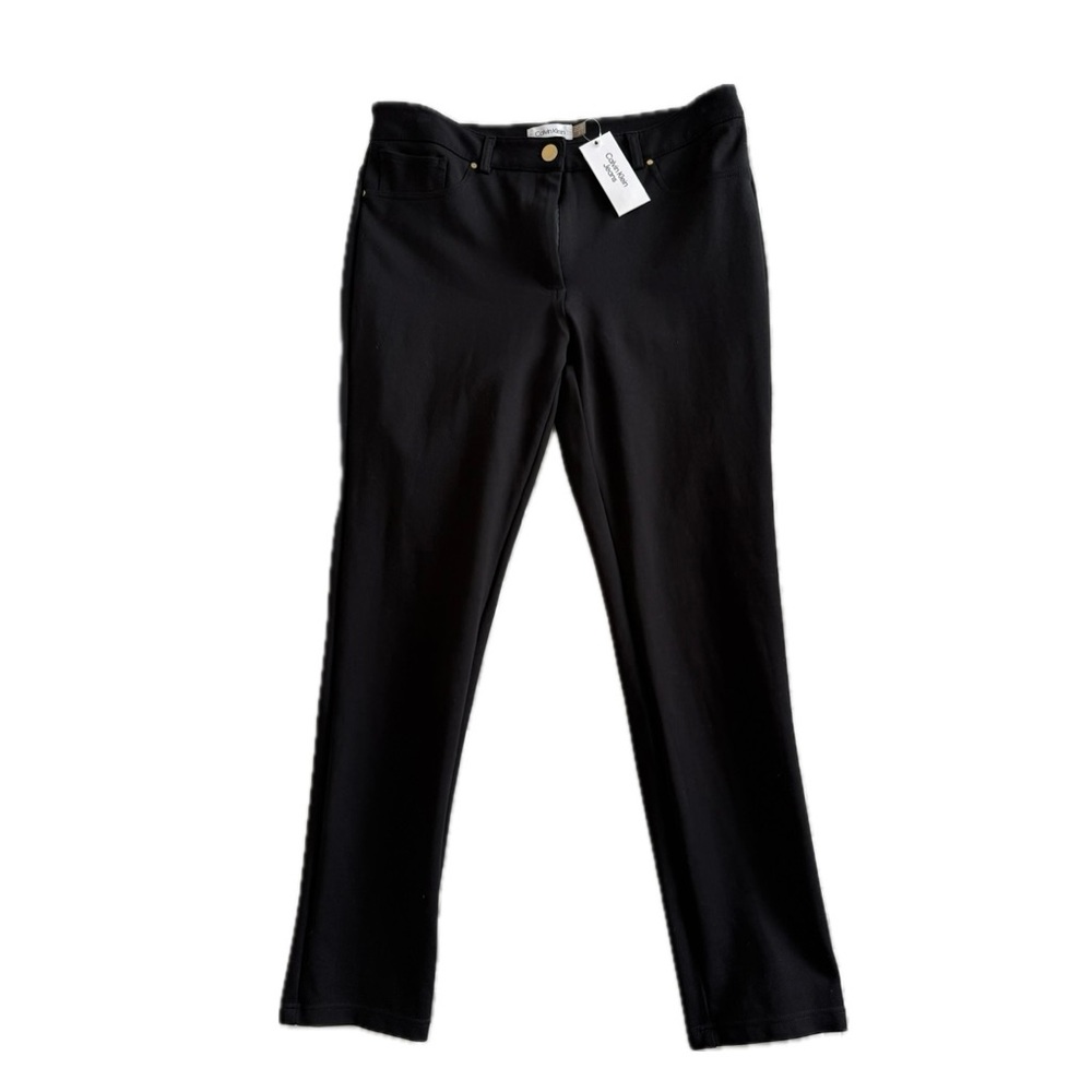 CALVIN KLEIN SLIM BLACK PANTS. SZ.8